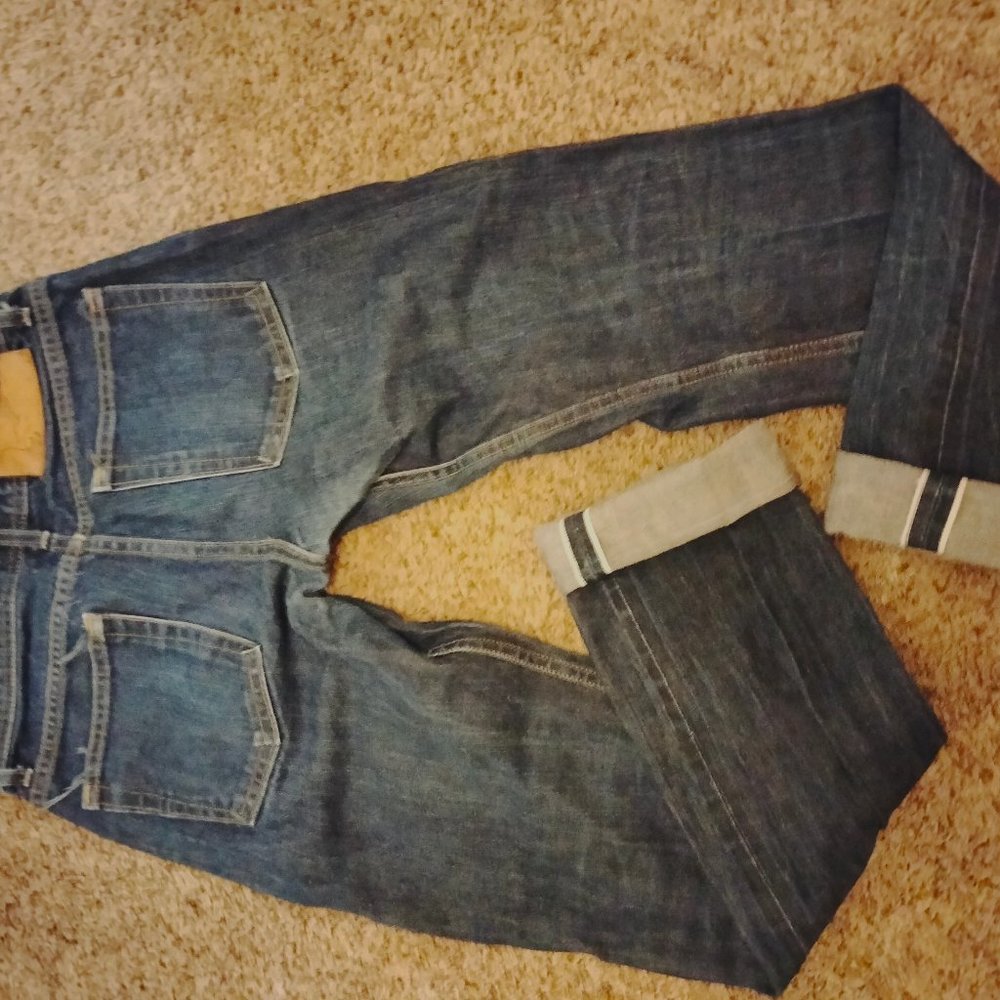 Naked & Famous denim pants. Weird guy fit.